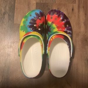 Tie dye crocs